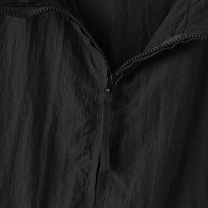 High Street Style hommes mince recadrée fermeture éclair à capuche conception gilets décontracté ville marche solide sans manches gilet S-5XL - Product Image 6