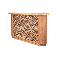 Meuble de bar élégant et moderne en bois et bambou pour cuisine, salle à manger, extérieur, maison et boîte de nuit