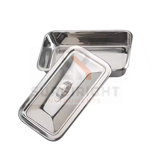 Bandeja de catéter quirúrgico de acero personalizada (200x75x48mm) con base de cubierta de instrumentos quirúrgicos de Surgiright Instruments - Product Image 1