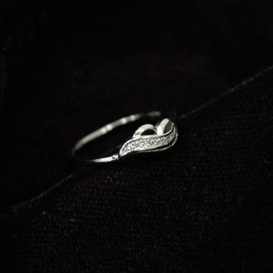 Twilight Band Minimalist 925 Silver Ring with 925 Stamped Cubic Zirconia Silver Ring for <b>Girlfriend</b> - Product Image 4