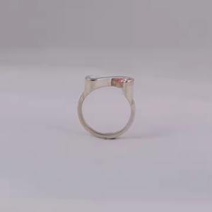 Bague de fiançailles en or massif 14KT Style classique rose & EF rond diamant cultivé en laboratoire bague plaquée or massif - Product Image 6