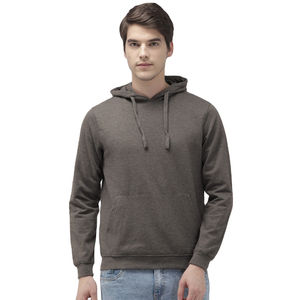 Sweat à capuche confortable pour homme, en molleton surdimensionné, doublure douce, décontracté, 100% coton, respirant, poche embossée, pour l'hiver - Product Image 1