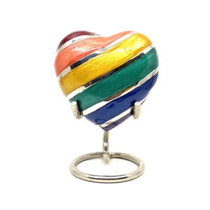 Gran oferta en calidad óptima Venta caliente Urna de cenizas conmemorativas Suministros funerarios Urnas de cremación de corazón de aluminio de estilo americano - Product Image 1