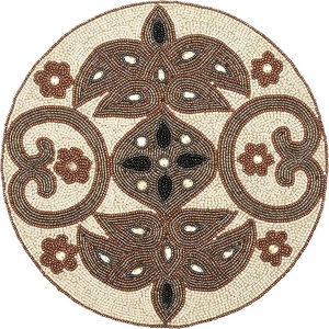 Direct Factory Wholesale Grey <b>large</b> Round Shaped Bead <b>Placemat</b> home Essential Dining Table Decorative Mat Kitchen Ware Product m - Product Image 4