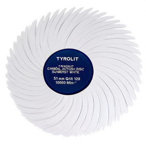 TYROLIT Radial <b>Brush</b> Disc Sunburst White 51 mm Grit 120 10000 Min- - Product Image 3