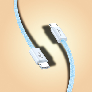 60W TYPE-C à TYPE-C 3M 1101226 BLEU Cuivre pur USB Tipo C Câble de charge rapide 6A/60W/3A emballé dans une boîte - Product Image 2