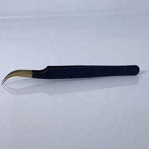 Pince à cils en acier inoxydable de qualité supérieure droite et incurvée - Product Image 2