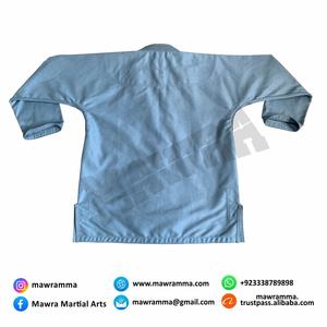 ชุดต่อสู้ BJJ Jitsu ของผู้ชายชุดศิลปะการต่อสู้สีล้วนมีโลโก้ด้านหน้า - Product Image 3