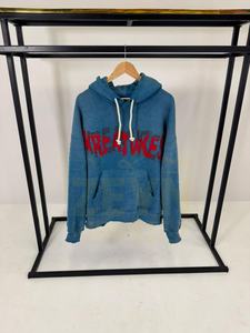 Sweat à capuche imprimé de style vintage pour hommes de haute qualité en coton lourd avec strass personnalisé sweats à capuche lavés à l'acide - Product Image 6