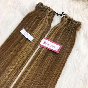 Haute Qualité 4 + 8 + 27 Balayage Couleur Micro Link Extensions En Gros Extensions De Cheveux Humains Raides - Product Image 3