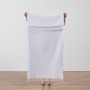 ผ้าขนหนูชายหาดแบบสโตนวอชสไตล์ตุรกี 100% ผ้าฝ้ายเพชเตมาล - Product Image 2