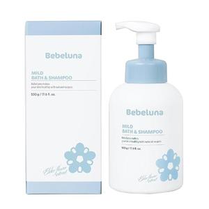 BEBELUNA Bain et shampooing doux nettoyage hydratant 2 en 1 bébé shampooing et nettoyant pour le corps bébé shampooing bébé soins de la peau fabriqué en corée - Product Image 1