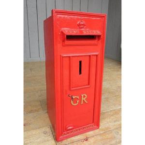Wall Mount Posts Holder Case Galvanized Rust Free Garden Letter Box <b>Parcels</b> Newspaper Mails Receiving Sending Cast Iron Post Box - Product Image 5