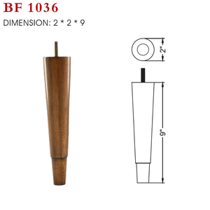 Modern Tapered Wooden Furniture Leg Solid <b>Wood</b> Sofa Table Bed Heavy Duty Bedroom Dark Brown Finish OEM Custom Factory Wholesale - Product Image 6