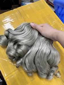 Perruque de cheveux humains Magic Funmi bouclés rebondissant cheveux bouclés couleur grise cheveux bruts vietnamiens échantillon gratuit de haute qualité - Product Image 3