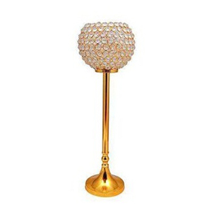 High Quality Gold Crystal Diamond Design Handmade Stone Candle Holders for Wedding Christmas Decor Candle Stand <b>Candlestick</b> - Product Image 1