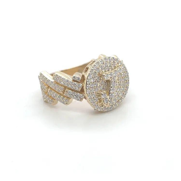 Bagues de bijoux fins Dernières conceptions Bague en diamant naturel 10kt fabriquée en diamant naturel E-f Couleur Qualité VVS