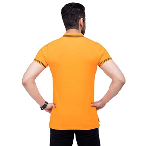 Polo pour hommes jaune de haute qualité, nouveau design 2026, décontracté, vente en gros, avec empiècements supérieurs - Product Image 2