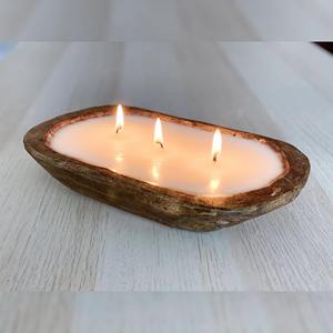 Best Selling Wooden Dough Bowl Luxury <b>Large</b> Dough Bowl for Making <b>Candle</b> Wax Handmade Custom Natural Concrete Unique <b>Candle</b> Jar - Product Image 5