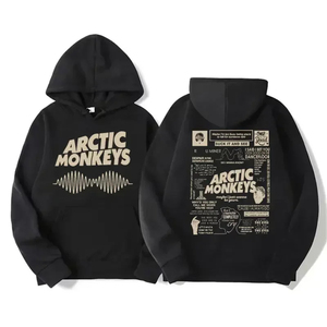 Men's retro rock <b>Arctic</b> <b>monkey</b> hooded sweatshirt hooded sweatshirt with music album patternHip Hop large retro hooded sweatshirt - Product Image 1