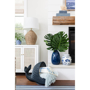 Caja de juguetes de ratán superventas para niños hecha a mano de alta calidad cestas de almacenamiento de ballena de ratán Natural Color azul hecho en Vietnam - Product Image 6