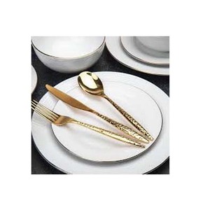 มีดและเสิร์ฟเค้กสเตนเลสขัดเงาสีทองดีไซน์ใหม่พร้อมที่จับไม้สีน้ำตาล - Product Image 5