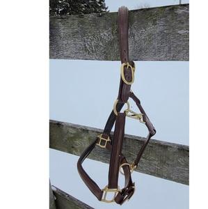 Un licou chic avec une touche de flair! Noseband cousu fantaisie en cuir rembourré, mousqueton à la gorge, menton réglable, et deux - Product Image 2