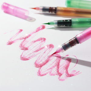 Stylo <span class=keywords><strong>pinceau</strong></span> à peinture aquarelle scintillante <span class=keywords><strong>rechargeable</strong></span> <span class=keywords><strong>de</strong></span> qualité supérieure, marqueurs artistiques économiques pour artistes/étudiants - Product Image 4