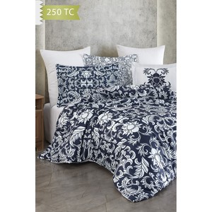 Ensemble de housse de couette en satin de coton mélangé au bambou Varol 250 TC, taille double, avec motif floral CAPRI pour usage domestique - Product Image 4