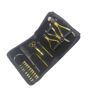 Kit d'outils professionnel pour extensions de cheveux avec aiguille, pince à perles, acier inoxydable, écologique - Product Image 4