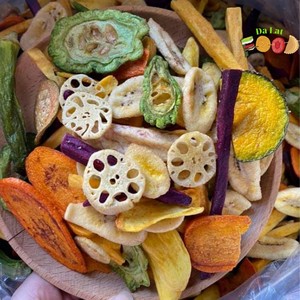 ผักและผลไม้อบแห้งขนมเพื่อสุขภาพแพ็คตามสั่ง