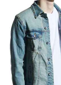 Veste pour homme de grande taille, vente directe d'usine, haute qualité, personnalisée, 2024, vente chaude, jeans pour homme, denim, vestes longues - Product Image 4