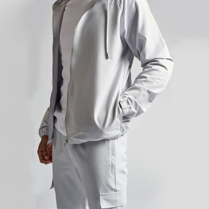 Ropa informal color blanco sólido 100% algodón Hecho diseño personalizado pull over estilo longitud regular y tamaño hombres chándales - Product Image 3