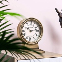 Reloj de Pared Náutico de Latón con Acabado Antiguo para Dormitorio, Diseño Art Deco con Temática de Boda, Funcionamiento Silencioso