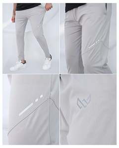 กางเกงไฮบริดสีเทาแบบปรับแต่งได้สำหรับผู้ชายกางเกงฝึกยิมกางเกงผู้ชายมีกระเป๋าใส่สบายมีซิป - Product Image 6