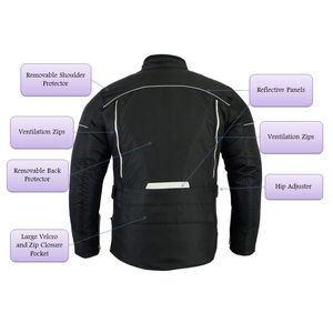 Chaquetas Cardura de tela 100% personalizadas de alta marca de calidad superior para hombre, buena calidad superior con el logotipo de su marca, uso en motocicleta - Product Image 5