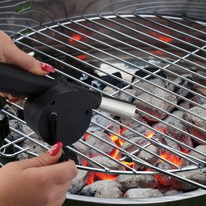 Resistente 25cm strumenti per Barbecue manuale-accendino per griglie legno carbone nero portatile soffiatore per Barbecue - Product Image 3