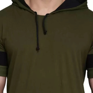 T-shirt à capuche pour homme Sport Wear Casual Winter 2025 Cotton Worsted Short Sleeve Regular Fit - Product Image 2