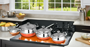 PREMIUM 3-Pcs Handi Cookware Set Stainless Steel with Copper Bottom for Cooking - Product Image 3
