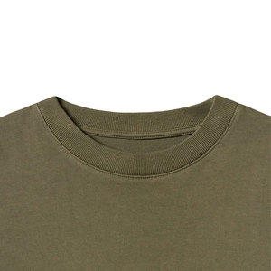 เสื้อยืดคอกลมผู้ชายขนาดใหญ่100% ผ้าฝ้ายเฮฟวี่เวท240กรัมไหล่ตกสไตล์ไฮสตรีทเจอร์ซีย์แข็ง - Product Image 3