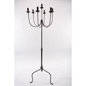 <b>Black</b> Coated <b>Pillar</b> <b>Candle</b> Holder Anti Slip Display Standing Wrought Iron Floor <b>Candle</b> Stand Holiday Christmas Home Decor - Product Image 4