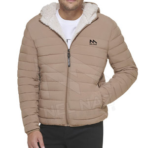 Men's Lightweight 100% Polyester <b>Puffer</b> <b>Jacket</b> High Quality Canvas Custom Logo Stand Collar Winter Latest Design <b>Cheap</b> Price - Product Image 1