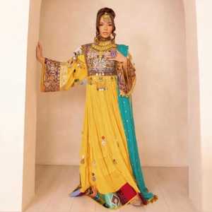 OEM Service Wholesale Prices Modern Lace <b>Wedding</b> Party Wear Afghani <b>Dress</b> Women <b>Long</b> <b>Sleeves</b> Plus Size Afghan Kuchi <b>Dresses</b> - Product Image 3