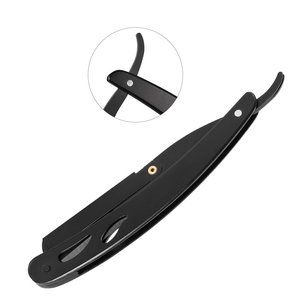 Berber-cuchillas de afeitar con mango de madera para hombre, con Logo personalizado, con bolsa de PU - Product Image 4