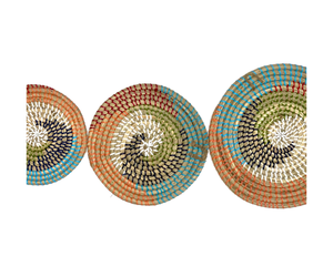 Plaque murale de panier mural en jonc de mer et en plastique de haute qualité-Plaque de jonc de mer enroulée Décor à la maison-Plaque murale en jonc de mer - Product Image 1