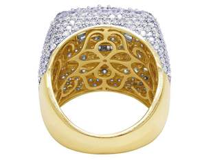 Anillo de Bodas de Hip Hop de diamante de corte redondo con moissanita VVS de 11,00 quilates para plata de ley 925 para hombres - Product Image 3