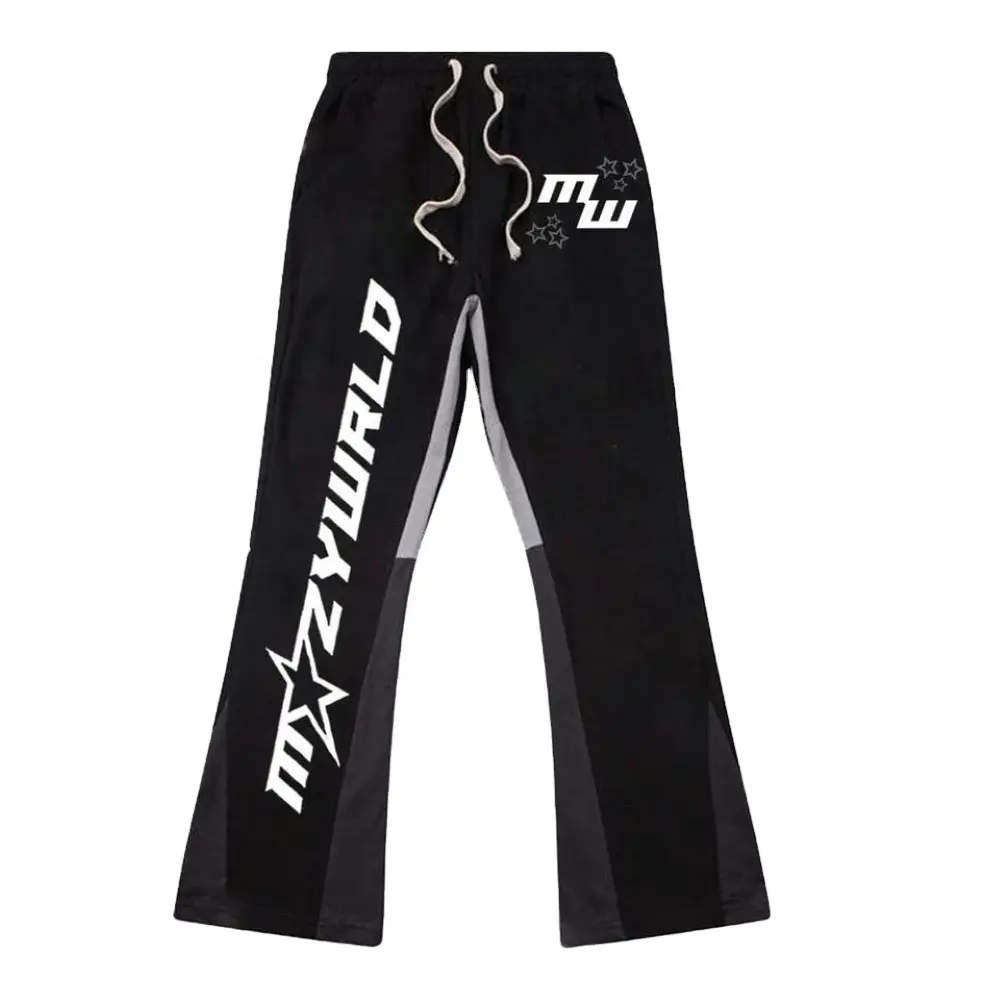 Pantaloni sportivi Patchwork personalizzati pantaloni da Jogging svasati Casual da uomo più venduti