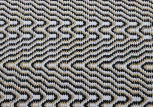 Tejido a mano texturizado Reversible moderno Chevron diseño grueso algodón yute pelo plano marrón blanco negro sala de estar viaje oración - Product Image 2