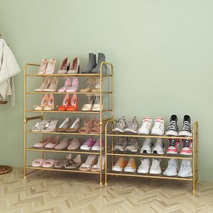 Metal Shoe Rack Adjustable Shoe <b>Shelf</b> Storage Organizer <b>with</b> Versatile <b>Hooks</b> Stackable Boot & Shoe Rack Storage Furniture - Product Image 5