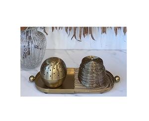 Bulk Wooden Mubkhar <b>Oud</b> Burner Set Of Three Round Shape <b>Incense</b> Bakhoor Burner For Wedding Fragrance Use - Product Image 3